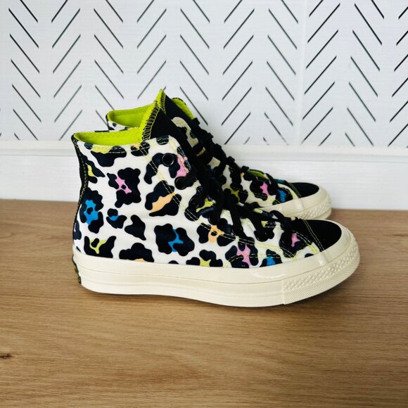 Rare Converse Chuck 70 Hi 7.5 Womens Shoes Animal Print Leopard Sneakers 572369C - Picture 8 of 11